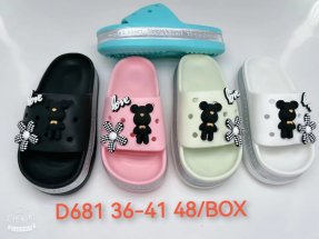 Женские шлепанцы D-681 ассорти