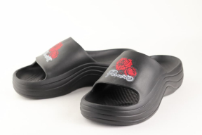 Женские шлепанцы ПЖ-46 декор роза