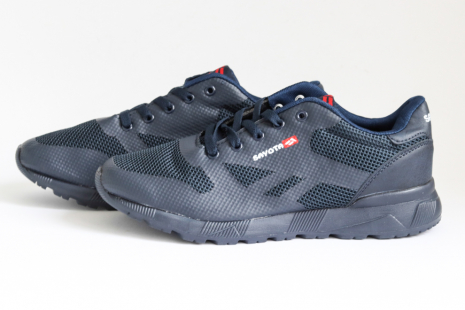 Мужские кроссовки S-8252-7 т.син-серый - Фото 1