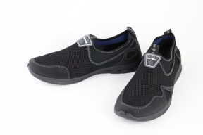 Мужские мокасины сетка 179-3101 черный