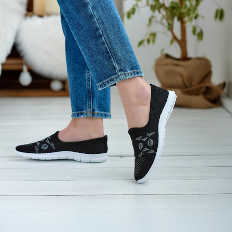 Женские мокасины сетка 578 - Фото 6