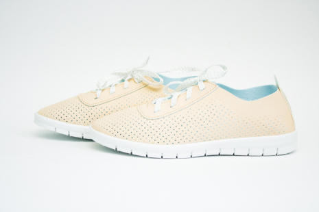 Женские мокасины Ж-7 бежевые - Фото 1