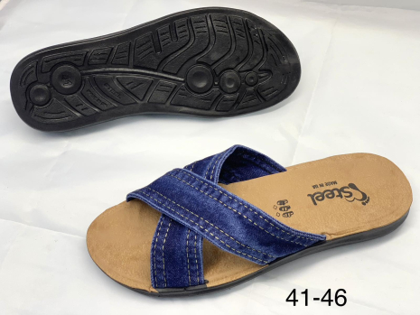 Мужские шлепанцы джинс шлейка БН - Фото 1