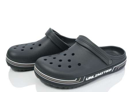 Мужские шлепанцы сабо 519 черный - Фото 3