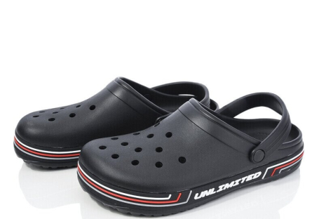 Мужские шлепанцы сабо 519 черный - Фото 1