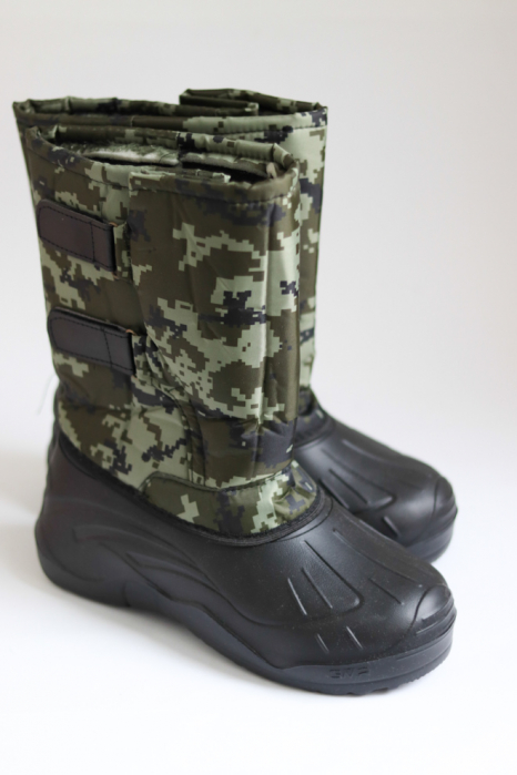 Мужские дутые сапоги Прогресс хлястик - Фото 1