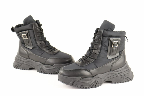 Женские полусапоги 112-5 черный - Фото 1